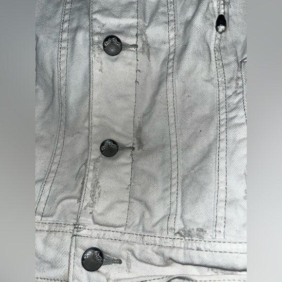 Free People White & Gray Denim Jacket with Hoodie 🌵 - Picture 6 of 7